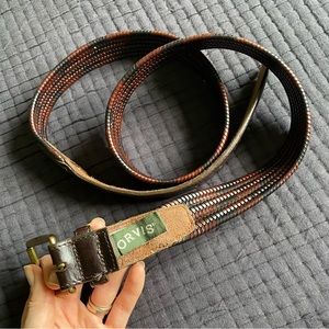 Orvis braided leather belt